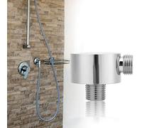 Nikou Connecteur de tuyau de douche G1/2 en laiton de forme ronde, accords coudés, adaptateur de douche, connecteur de douche, compatible avec les douches standard