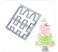 Nikou Coupe-Biscuits de Clôture, Emporte-Pièce en Plastique, Moule Créatif pour Fondant Gâteau Clôture Moule Bricolage Pâtisserie Décoration Moule