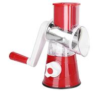 Nikou Coupe-légumes multifonctionnel, râpe manuelle pour aliments, accords de cuisine, rouge, râpe à légumes et râpe à fromage