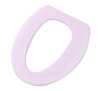 Nikou Coussin de siège de toilette imperméable en EVA réutilisable chaud et doux Fournitures de salle de bain (rayures rose)