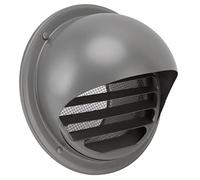 Nikou Couvercle rond à persiennes en acier inoxydable, étanche, coupe-vent, sortie murale extérieure pour système de ventilation, 25,4 cm de diamètre, argenté