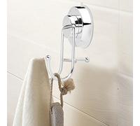 Nikou Crochet mural double en ABS inoxydable pour cuisine, salle de bain et toilettes, facile à installer, blanc