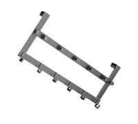 Nikou Crochets de porte, double couche multifonction pour porte arrière, pour serviettes, manteaux, chapeaux, salle de bain, 2 couches, design peu encombrant, installation facile