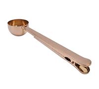 Nikou Cuillère à café en acier inoxydable, cuillère à mesurer multifonction pour lait en poudre, cuillère à café or rose, fournitures de maison, 15 cm de long, design facile à prendre en main