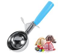 Nikou CuillèRe à CrèMe GlacéE - CuillèRe CuillèRe à CrèMe GlacéE à Fruits En Acier Inoxydable Pratique Avec Outil De Cuisine En Plastique (Couleur : Blue-5.7Cm)