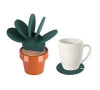 Nikou Dessous de Verre Cactus, Lot de 6 sous-Verres Tapis de Tasses de Créatifs, Ronds Tapis de Table Anti Dérapant Protège la Table Coasters, pour Maison, Bureau, Bar