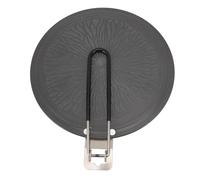 Nikou Diffuseur de chaleur pour cuisinière à gaz, plaque de mijotage en alliage d'aluminium avec poignée, répartition homogène de la chaleur, antidérapant, 20 cm, argenté