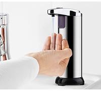 Nikou Distributeur automatique de savon liquide sans contact avec capteur intelligent pour cuisine et salle de bain (argenté)