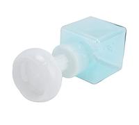 Nikou Distributeur de savon d'évier en acier inoxydable, 300 ml, récipient à savon avec tête de relation, accord, cuisine et salle de bain, pompe moussante rechargeable, bleu transparent
