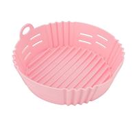Nikou Doublure en silicone pour friteuse, résistante à la chaleur, élastique, lavable, de qualité alimentaire, panier de friteuse réutilisable pour la cuisine, rose, compatible avec les inserts de