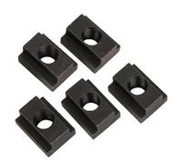 Nikou Écrous à rainure en T, Écrous à rainure en T Finition oxyde noir 5 pièces M12 45 Fils en acier à haute dureté adaptés aux rainures en T pour les tables de machine-outil