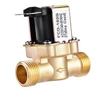 Nikou Électrovanne 1/2" AC 220V, Vanne Electromagnétique Electrique en Laiton, D'entrée D'eau Normalement Fermée Électrovanne pour le Contrôle de L'eau
