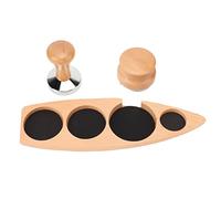 Nikou Ensemble de distributeurs de marteaux à poudre de café, base de 51/5 m, avec marteau et distributeur de 5 m, support pour tamper le café, accories de cuisine et de café