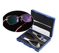 Nikou Ensemble de pinces à lunettes - Ensemble de pinces à lunettes Portable démontage sans monture Cadres de lunettes Kit d'outils optiques pour cadre sans cadre