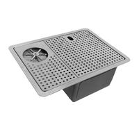 Nikou Ensemble de rinçage d'évier de cuisine en acier inoxydable 304 pour Bar8P/11 avec robinet, rondelle de tasse et rinceur de pichet, cuisine Accory