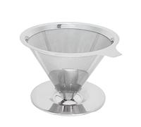 Nikou Entonnoir filtre à café en acier inoxydable avec tasse filtrante pour machines à café, idéal pour la maison et le jardin
