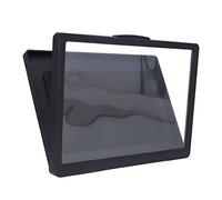 Nikou Étui de protection étanche anti-buée pour écran tactile de salle de bain, support mural pour tablettes et téléphones, 9802B noir, support de téléphone de douche