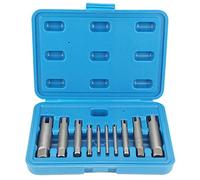 Nikou Extracteur de Taraudage, 10 Pièces Jeu de Tarauds Extracteur de Vis Acier Tête Cassée Tarauds Dissolvant Vis Stripped Jeu de Robinets Extracteurs