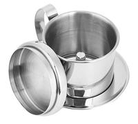 Nikou Filtre à café goutte à goutte, ustensiles de café en acier inoxydable 304 pour brassage maison, cafetière de style vietnamien, finition argentée, design