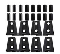 Nikou Garniture de couvercle de charnière de porte de voiture - 8 pièces noir résistant aux chocs légers Compatible avec Wra-ngler J-K Unlimited 4 portes 2007-2018