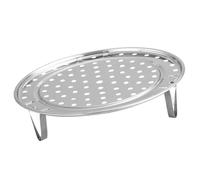 Nikou Grille à vapeur en acier inoxydable avec pied amovible, 24 cm pour cuisson à la vapeur, ustensile de cuisine pour pain et légumes