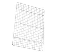 Nikou Grille de refroidissement à carreaux, grille de cuisson en acier inoxydable 304, résistance à la déformation, idéale pour la boulangerie, le pain, les gâteaux et les biscuits, 40,1 x 26,9 cm