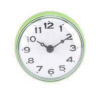 Nikou Horloge murale de salle de bain verte étanche avec ventouse ABS horloge de bain (vert)