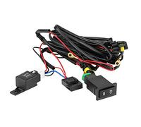 Nikou Kit de câblage d'interrupteur de phare antibrouillard - Phare antibrouillard LED universel pour voiture, kit de relais de faisceau de câblage de commutateur marche/arrêt