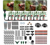 Nikou Kit d'irrigation de jardin 315 pièces, kit d'irrigation de jardin, 60 m + 15 m, tuyau d'arrosage automatique par goutte, système de refroidissement pour paysage, plantes, serre