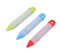 Nikou Kit d'outils de décoration de gâteaux, 3 stylos à glaçage en silicone de qualité alimentaire avec 12 motifs pour décoration de gâteaux et écriture alimentaire