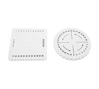 Nikou Kumihimo - Lot de 2 disques tressés ronds et carrés - Pour bracelet en macramé - Pour artisanat