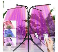 Nikou Lampe de Plante, 80 LEDs Lampe de Croissance Horticole pour Plantes avec Trépied Réglable, 4 Têtes pour Plantes d'Intérieur, avec 10 Niveaux Dimmables 3 Modes de Minuterie