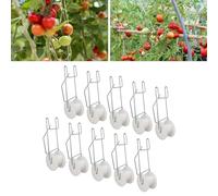 Nikou Lot de 10 Crochets pour Treillis à Tomates avec Ficelle de 15 m