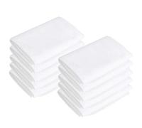 Nikou Lot de 10 serviettes de sport carrées en microfibre absorbante pour yoga et fitness, serviette de sueur, accords d'exercice doux, 30 x 30 cm, blanc