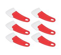Nikou Lot de 10 spatules en silicone avec trou de crochet flexible, poignée en polypropylène pour gâteaux, pâtes, cuisson, rouge, mini et petite