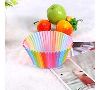 Nikou Lot de 100 caissettes colorées en papier pour muffins et gâteaux, ustensiles de cuisine, taille standard