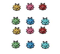 Nikou Lot de 12 aimants de réfrigérateur décoratifs en résine en forme de coccinelle pour la maison, la cuisine, le bureau, etc