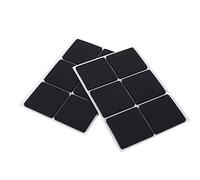 Nikou Lot de 12 patins antidérapants en caoutchouc autocollants de 4 mm pour pieds de table et de chaise, meubles carrés, protection du sol pour pieds de meubles, canapés