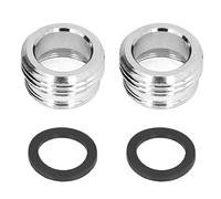Nikou Lot de 2 adaptateurs de robinet, filetage droit de 38,1 mm mâle vers femelle de 7,6 cm et tuyau d'arrosage de 17/16", adaptateur de tuyau de robinet d'évier, adaptateur d'aérateur de robinet