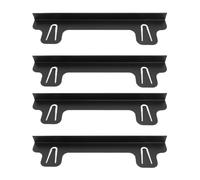 Nikou Lot de 2 cache-joints en acier inoxydable pour cuisinière de cuisine, noir, 54,6 x 6,3 cm, faciles à nettoyer, résistants à la chaleur