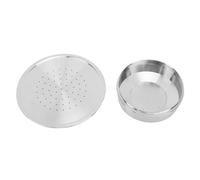 Nikou Lot de 2 capsules de café réutilisables, en acier inoxydable, rechargeables, maille fine, amovible, facile à nettoyer pour Senseo HD7801
