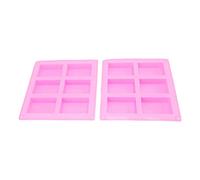 Nikou Lot de 2 moules en silicone, 6 grilles résistantes à la chaleur, flexibles et réutilisables pour la fabrication de savons, gâteaux, muffins, rose