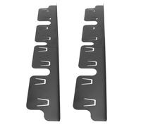 Nikou Lot de 2 paires de couvre-joints réglables pour cuisinière et comptoir, couleur noire, 35 x 10 cm
