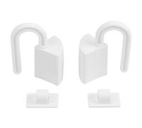 Nikou Lot de 2 protections de charnière de porte, butées anti-pincement pour bébé, sécurité en plastique anti-claquement de porte pour protection des doigts de bébé (blanc)