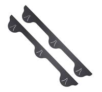 Nikou Lot de 2 protections pour espace de cuisinière en acier inoxydable facile à nettoyer Noir