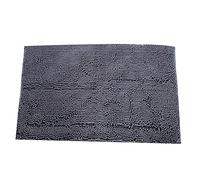Nikou Lot de 2 tapis antidérapants en chenille absorbant l'eau, gris foncé, pour salle de bain et salon, texture douce, 50 x 80 cm chacun