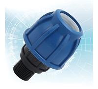 Nikou Lot de 3 connecteurs de tuyau d'eau en plastique PE, adaptateur de connexion rapide de 25 mm vers filetage mâle G3/4", connecteur droit, adaptateur de tuyau pour connexion d'eau
