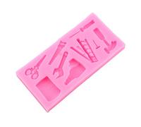Nikou Lot de 3 moules à gâteau en silicone avec marteau et clé à molette, anti-adhésifs pour fondant et décoration