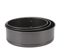Nikou Lot de 3 moules à gâteau ronds en silicone, résistants à la chaleur, élastiques, lavables et réutilisables de qualité alimentaire, noir, 22/24/26 cm