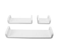 Nikou Lot de 3 porte-ustensiles rotatifs à 360 degrés, simple panier à baguettes et vaisselle, en plastique blanc, étagère murale pour cuisine et salle de bain